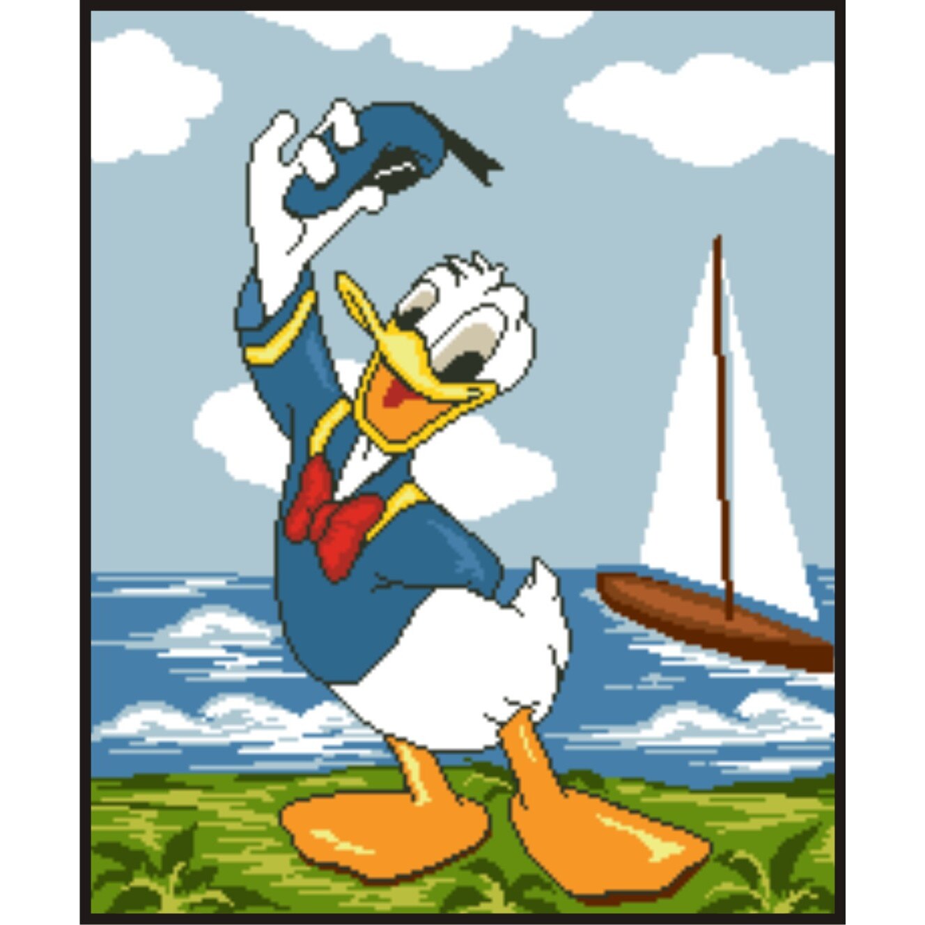 Donald, marinar - kit goblen cu diagrama color