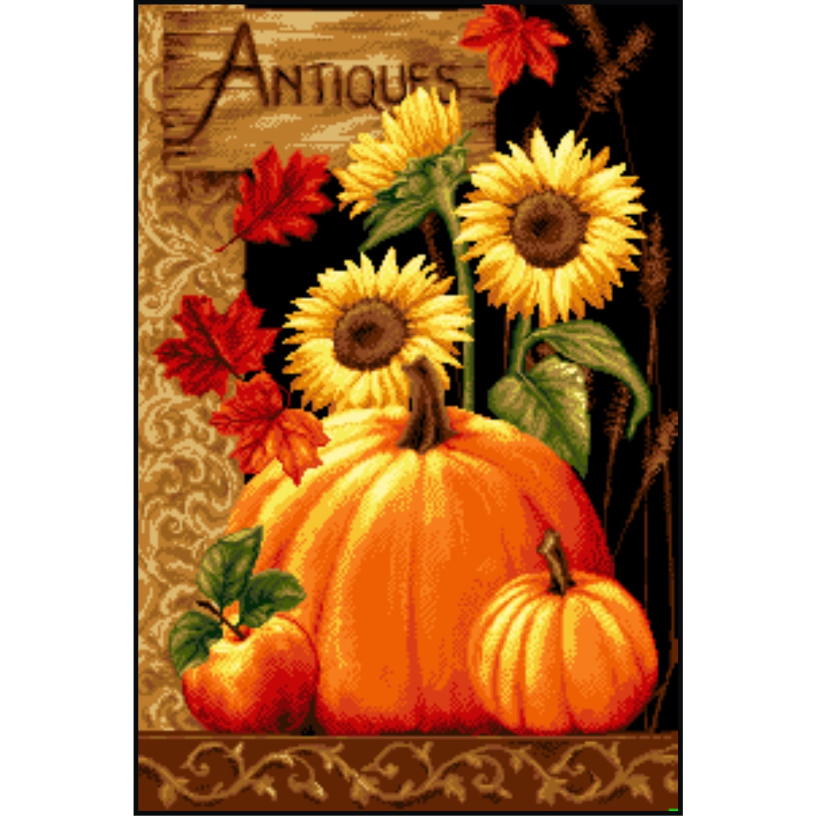 Semnde de toamna - kit goblen cu diagrama color