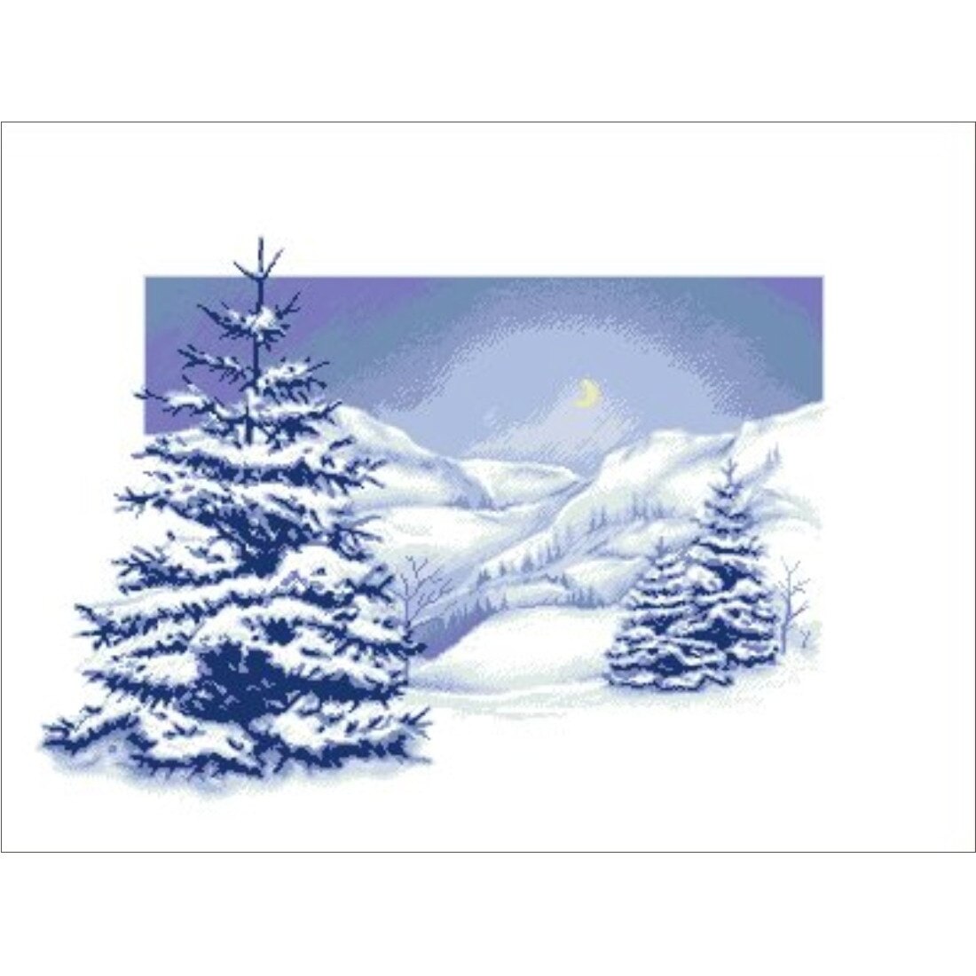 Vedere de la munte -kit goblen cu diagrama color