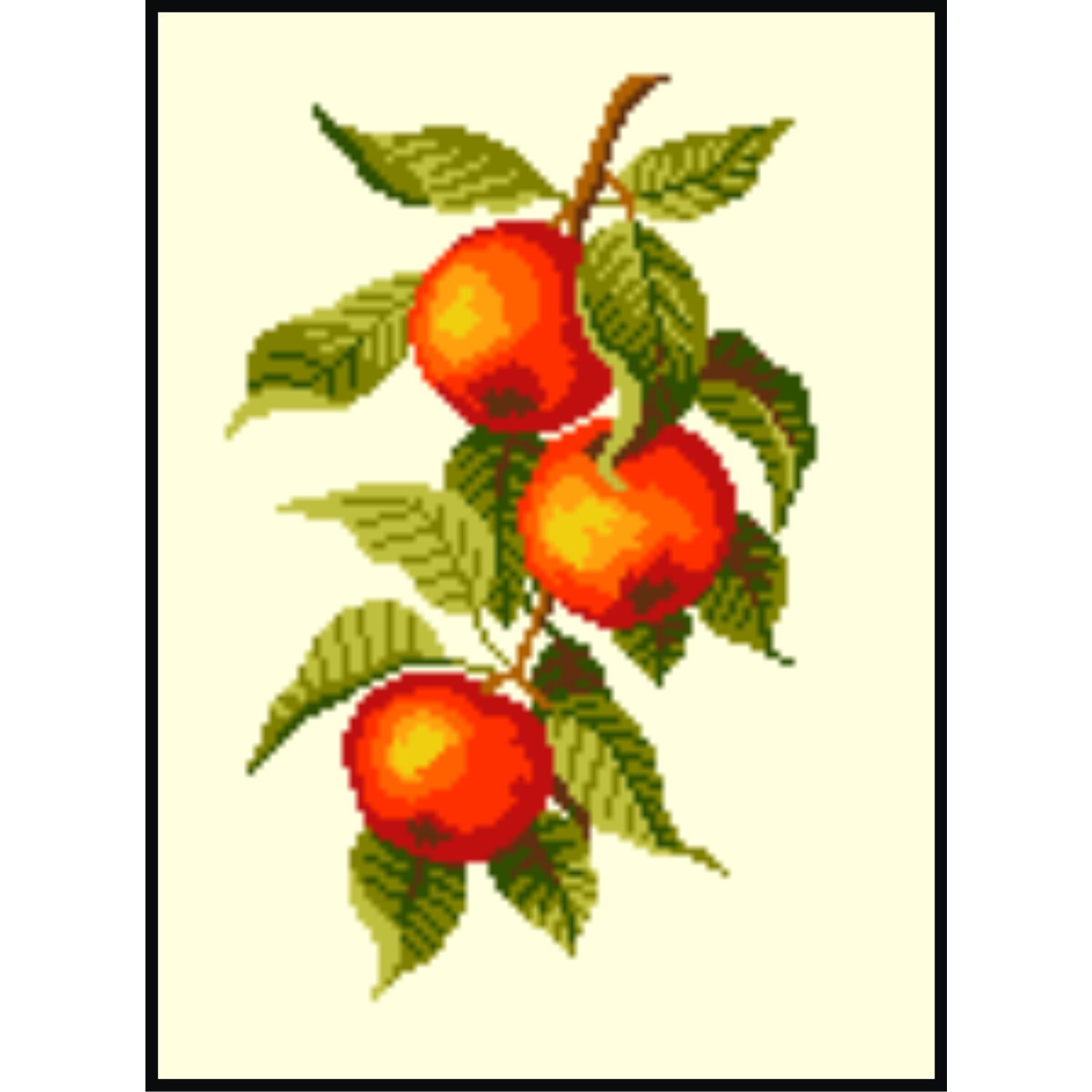 Mere - kit goblen cu diagrama alb-negru