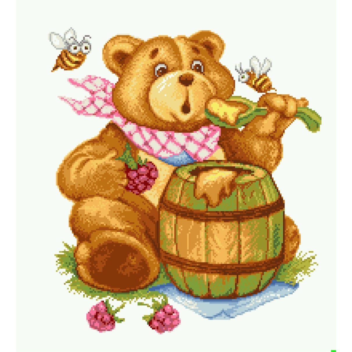 Ursuletul pofticios - kit goblen cu diagrama color