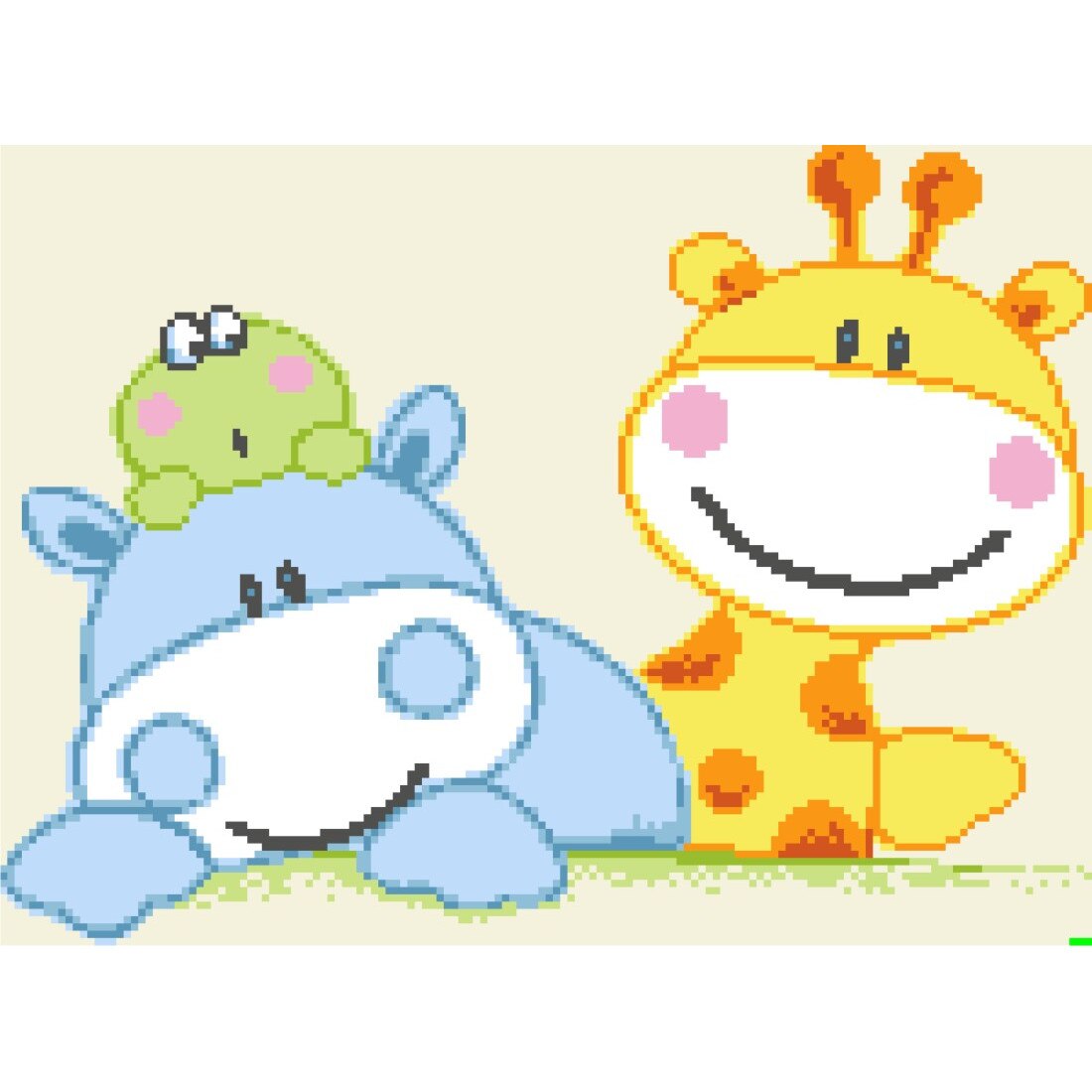 Animalute jucause - kit goblen cu diagrama color