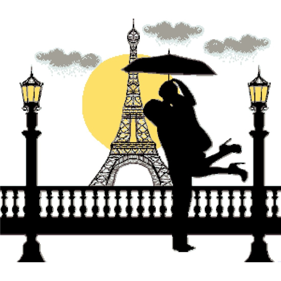 Orasul indragostitilor - kit goblen cu diagrama color