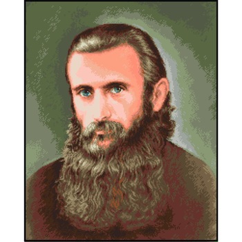 Sfantul de la Prislop - kit goblen cu diagrama alb-negru Sfantul de la Prislop - kit goblen cu diagrama alb-negru