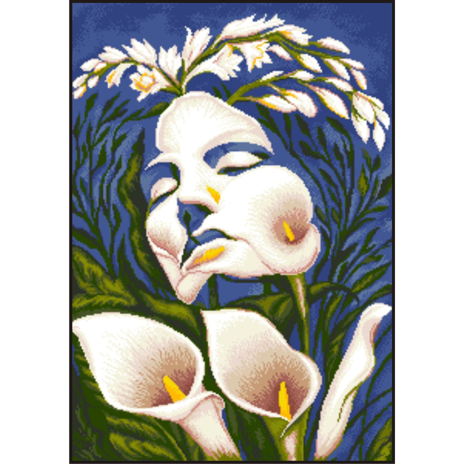 Femeia cala - kit goblen cu diagrama color