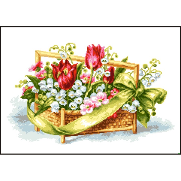 Cosuletul primaverii - kit goblen cu diagrama color