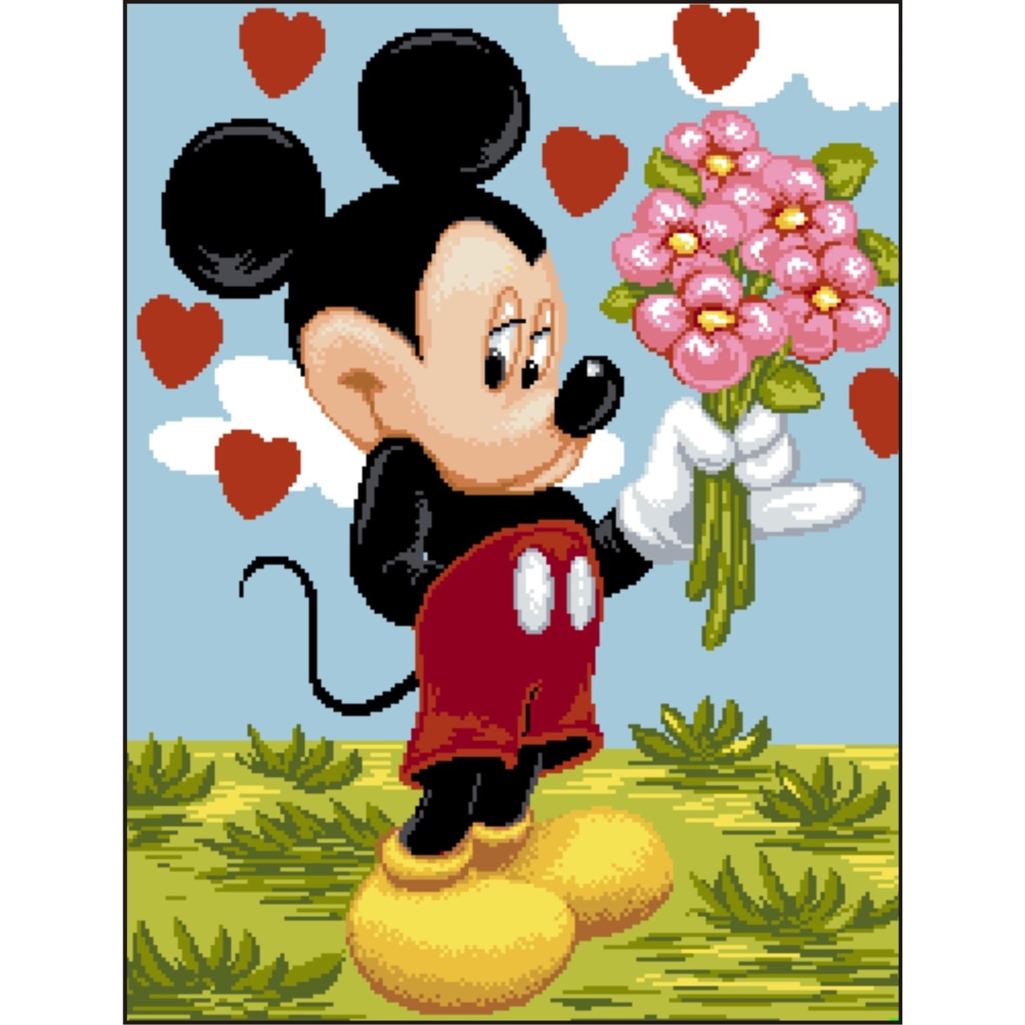 Mickey Mouse - kit goblen cu diagrama color
