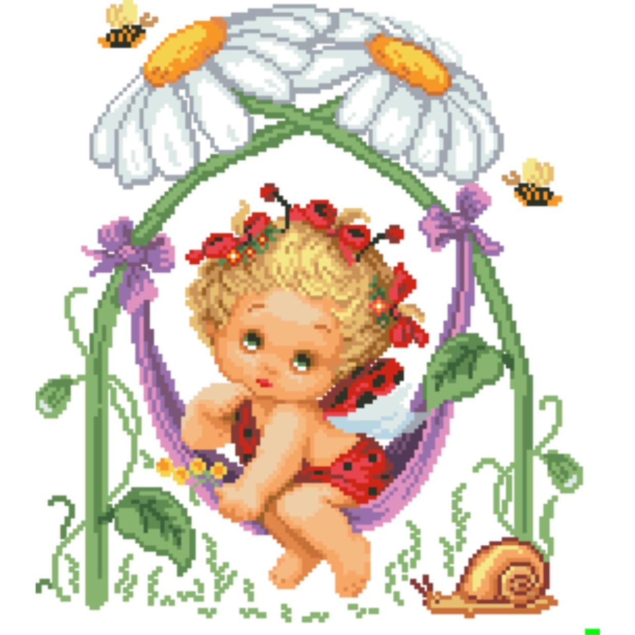 Leagan de margarete - kit goblen cu diagrama color