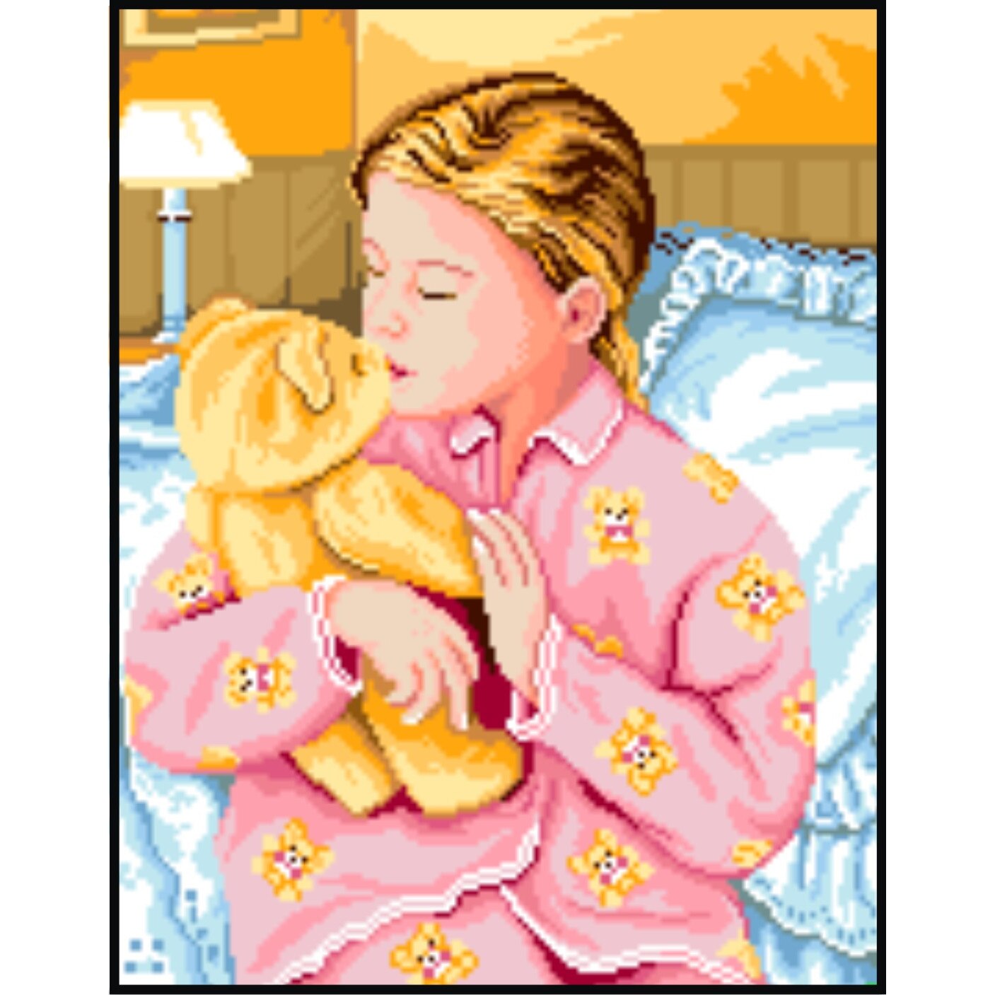 Noapte buna! - kit goblen cu diagrama alb-negru