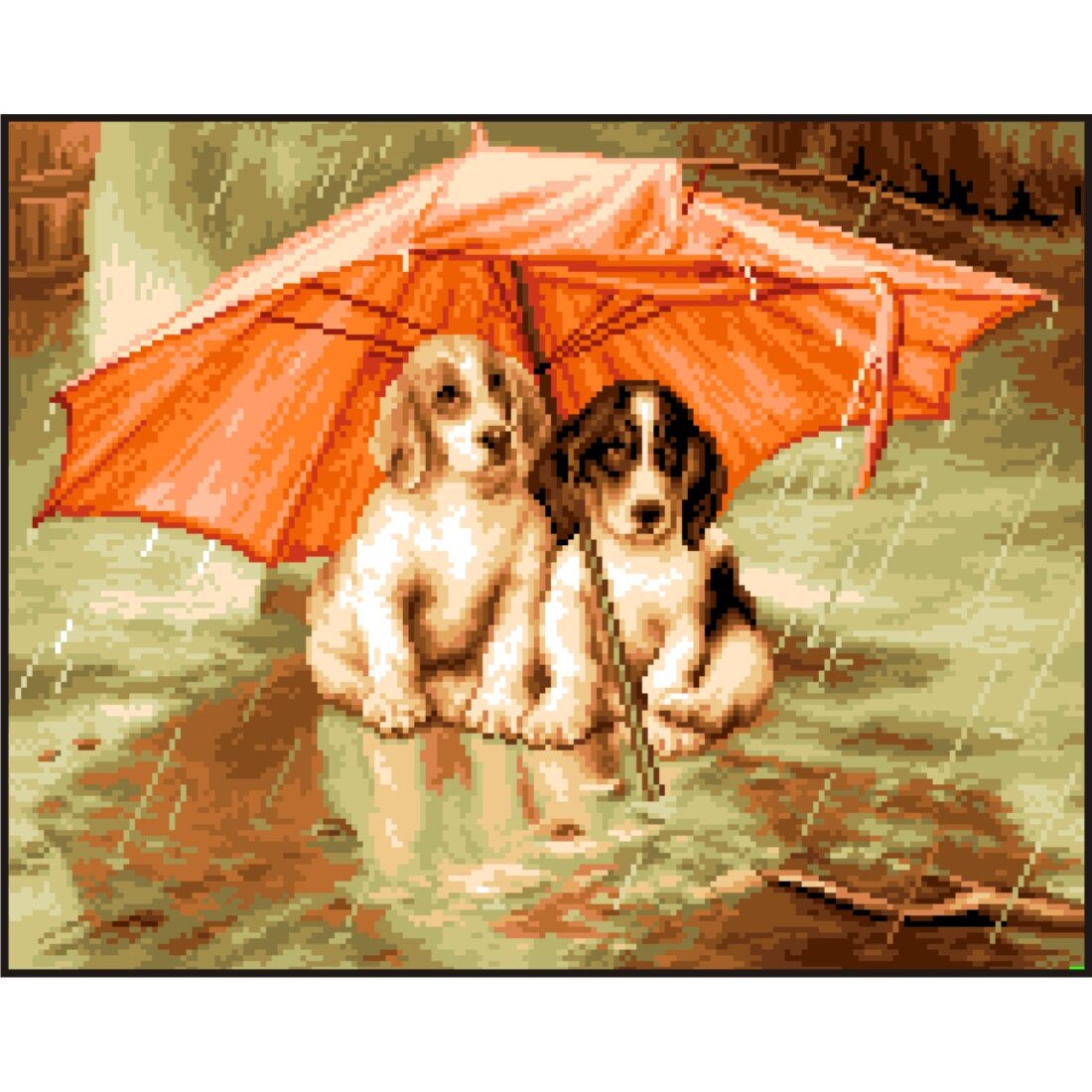 Asteptand o minune - kit goblen cu diagrama alb-negru