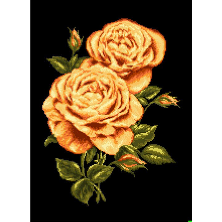 Goblen Tequila!, Rogoblen - kit cu diagrama alb-negru, panza Zweigart necaroiata neagra, fire mouline, 16 x 22 cm