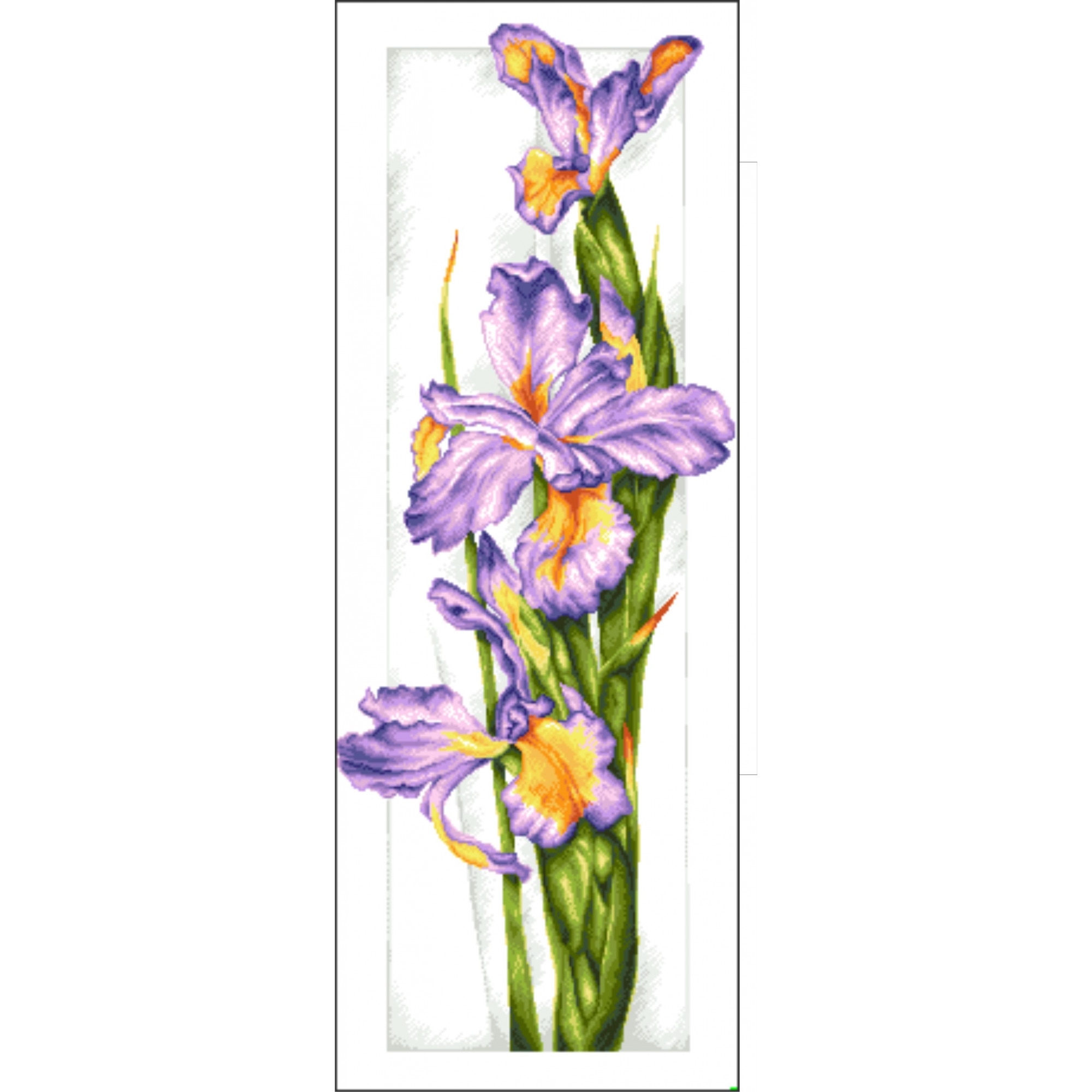 Iris de ametist - kit goblen cu panza imprimata