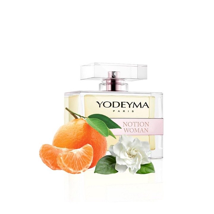 Yodeyma Notion Woman Apa de parfum pentru femei, nuante de mandarina, gardenia si sándal, pentru femeia sofisticata si plina de farmec, 100ml