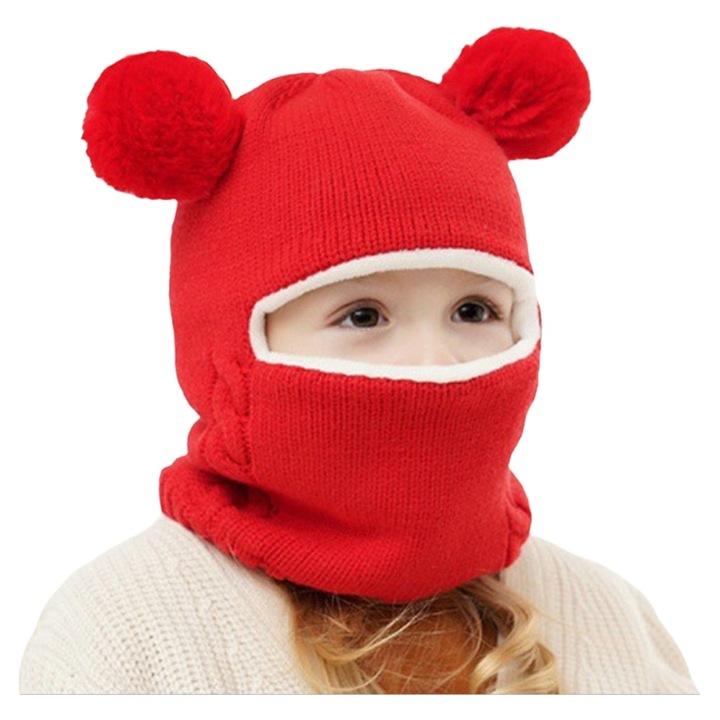 Caciula pentru copii, Zeaicos, design protectie urechi, lana, 6-12, qwgewq-4