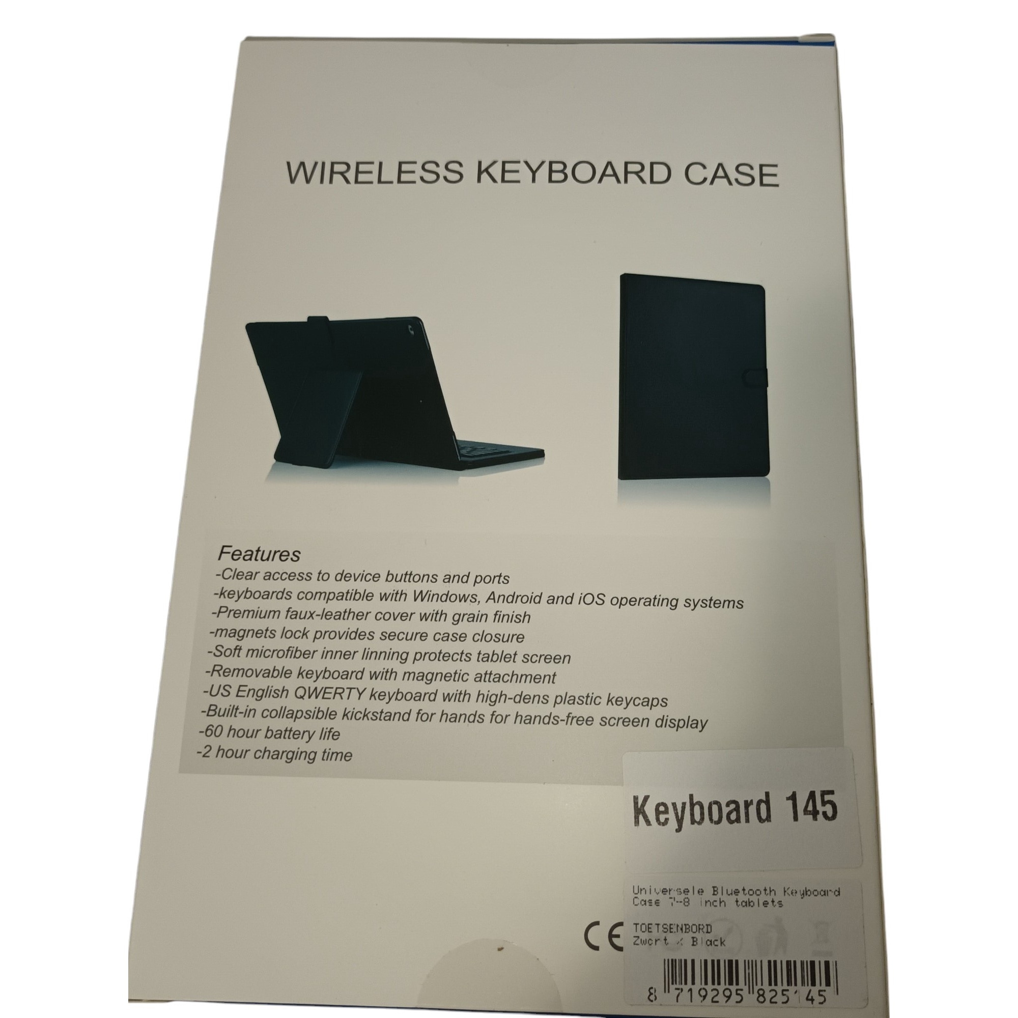 Husa universala cu tastatura bluetooth detasabila pentru tableta de 7" si 8"