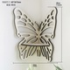 Raft de depozitare din lemn, decorativ, model fluture, montare pe perete, 10x5x3 cm