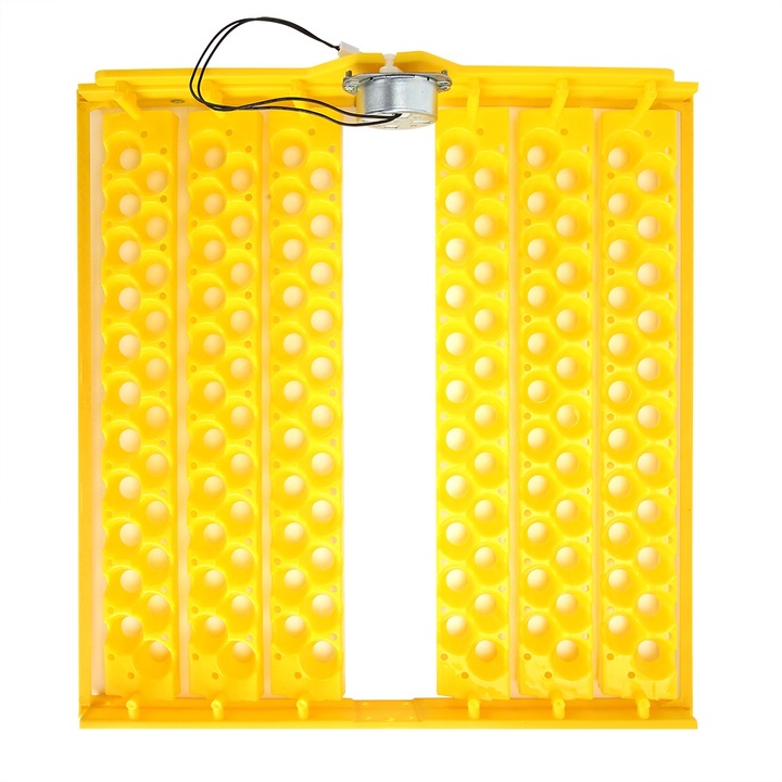 Tava automata pentru incubator de oua, Fozuanei, PP, 132 oua, galben, 43x39.3x6cm