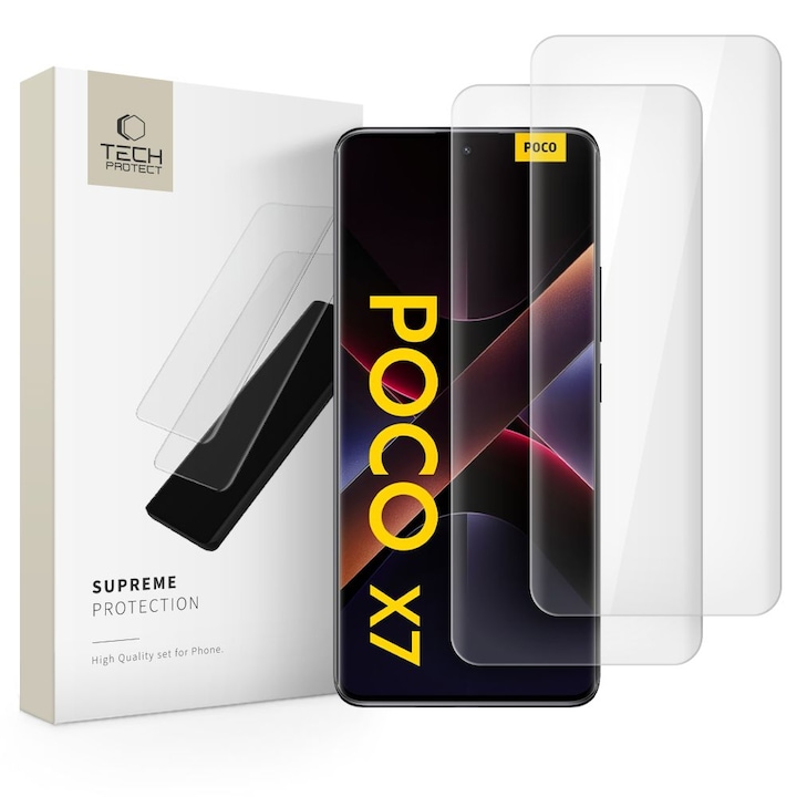 Szkło Hartowane Tech-Protect Glass Uv+ 2-Pack Xiaomi Redmi Note 14 Pro 4G / 5G / 14 Pro+ Plus 5G / Poco X7 5G Clear
