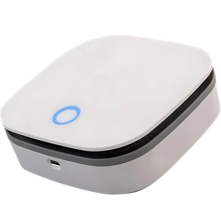 Пречиствател за въздух Promerco Mini Ozone Generation Air Purifier, модерен дизайн, функционален, USB зареждане, преносим, използван за йонизация, пречистване, обезвлажняване, дезодориране, сребро