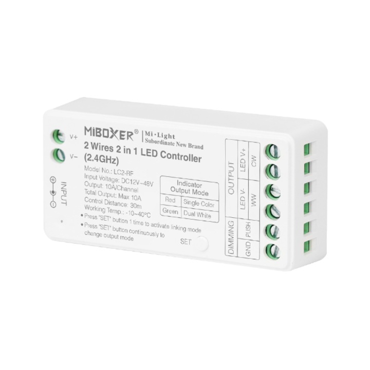 Controller Dimmer Led, 2.4 GHz RF, 12-48VDC MiBoxer LC2-RF