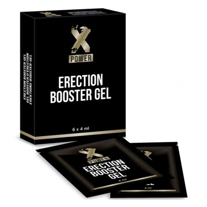 Gel Intim 6 x 4 ml pentru Stimulare Erectie, pentru Barbati, Performanta Sexuala, Rapid si Practic, Maximizeaza Placerea, Amplifica Efectul de Stimulare, Extract de Ardei Cayenne, Pocket Size, Sporeste Increderea