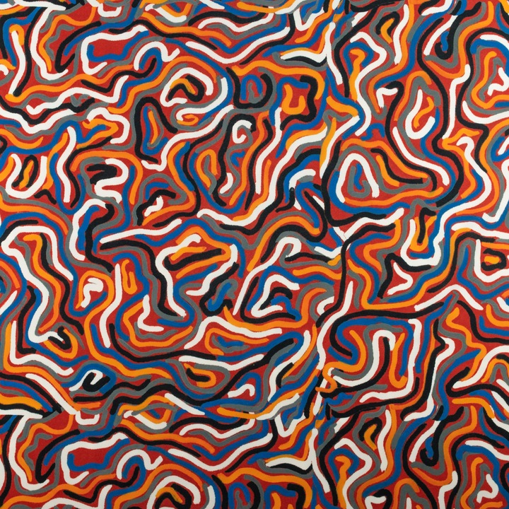 Fabric Viscoza Twill Model Siruri De Nuante, pentru cusut fete de masa, perdele, rochii, De Rosu