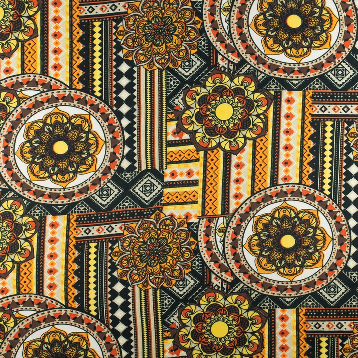 Viscose Twill Tesatura Model Oriental Nuante, pentru cusut fete de masa, perdele, rochii, De Maro