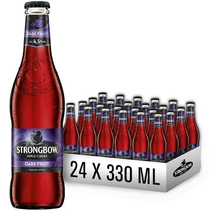 Strongbow Dark Fruits almabor, vissza nem cserélhető palack, 24 x 0,33 l