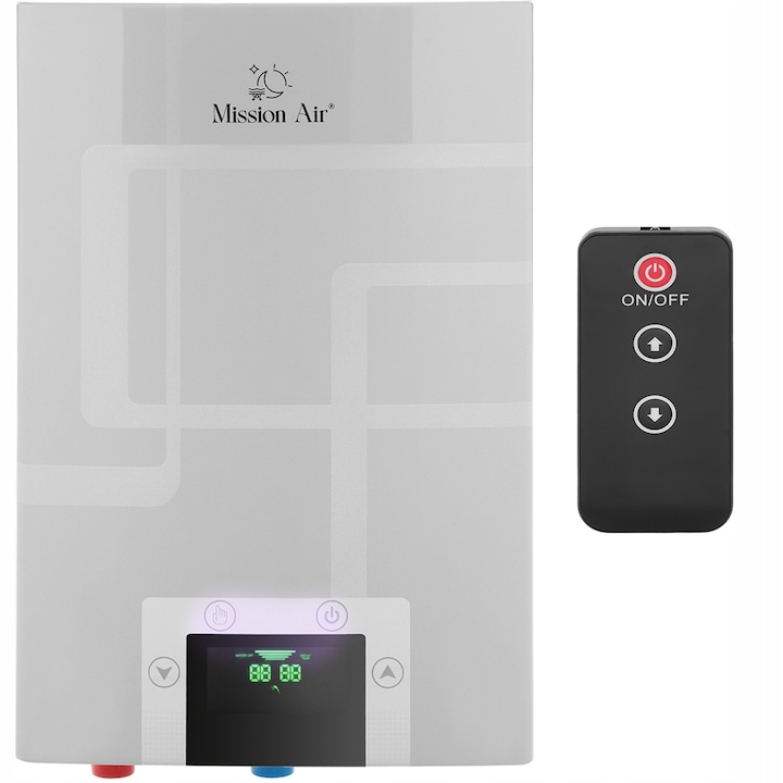 Incalzitor electric de apa, Mission Air, HYDRO BATH 18 kW, afisaj digital, panou de comanda tactil, telecomanda, 385 x 260 x 90 mm