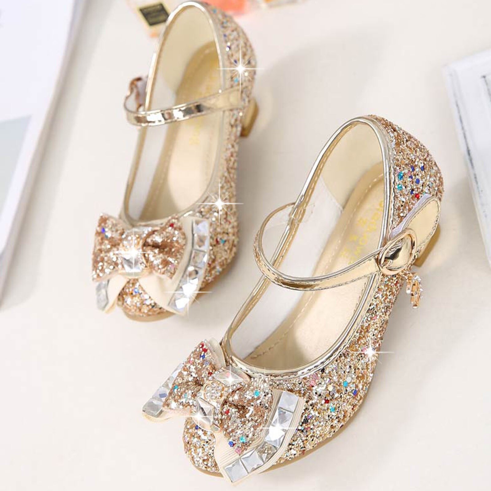 Pantofi Printesa Fete SINBINTA Pantofi Eleganti Cu Toc Usor Moale 