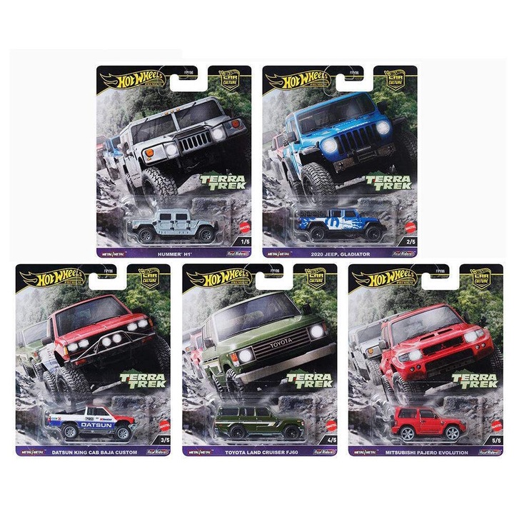 Комплект от 5 мачете Auto HotWheels 1/64 Premium Terra Trek