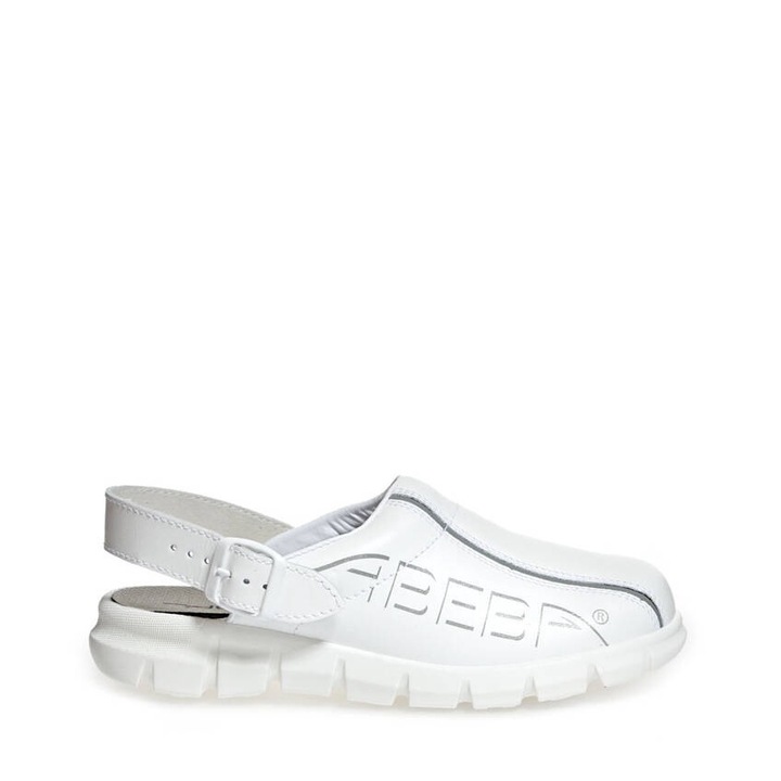 Saboti medicali Abeba premium din piele 7310, Alb, 38