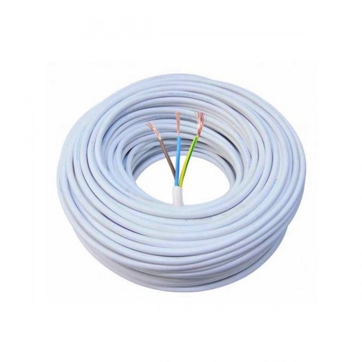 Cablul de Alimentare H05VV-F 3 x 2.5 mm², 100m alb
