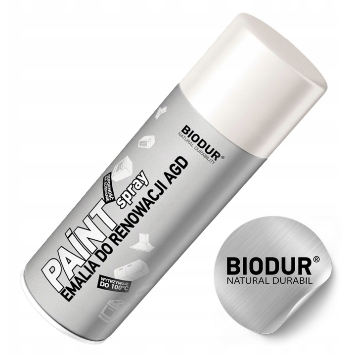 Set 12 Spray Vopsea pentru Metal, Biodur, Alb, 400 ml