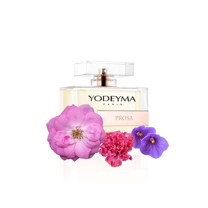 Yodeyma Prosa Eau de Parfum nőknek, damaszkuszi rózsa, Saintpauli és szegfű árnyalatai, elegáns és személyiséggel teli nőnek, 100 ml