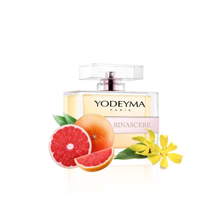 Yodeyma Rinascere Eau de Parfum nőknek, grapefruit, ylang ylang és pézsma árnyalatai elegáns és energikus nőnek, 100ml