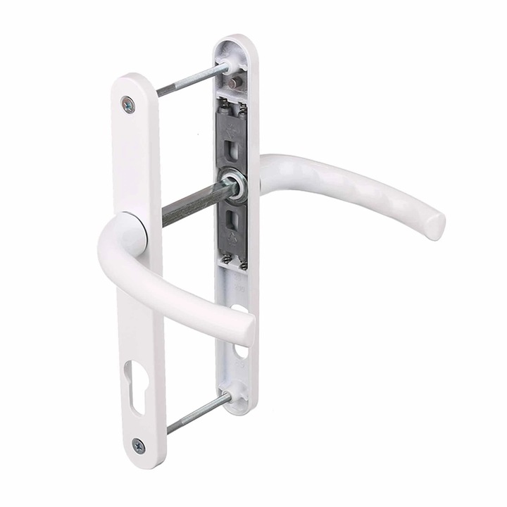 Maner usa Safir, din aluminiu, latime sild 25mm, interax 85mm, alb RAL9016