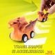 Set Camion Tir De Jucarie Pentru Copii Transport, KidProtect® DinoHaul Car Carrier, 13 in 1, Cu Sunete si Lumini, Masinute Mini Dinozaur, Camioneta, Barca, Jeep, Elicopter, Cu Mecanism "Pull Back", 3 ani+
