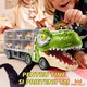 Set Camion Tir De Jucarie Pentru Copii Transport, KidProtect® DinoHaul Car Carrier, 13 in 1, Cu Sunete si Lumini, Masinute Mini Dinozaur, Camioneta, Barca, Jeep, Elicopter, Cu Mecanism "Pull Back", 3 ani+