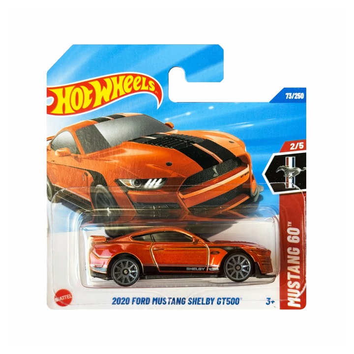 Hot Wheels Játékautó 2020 Ford Mustang Shelby GT500 Narancssárga 1:64 Model 2025