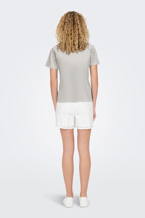 JdY, Póló szív alakú részlettel, Fehér/Szürke