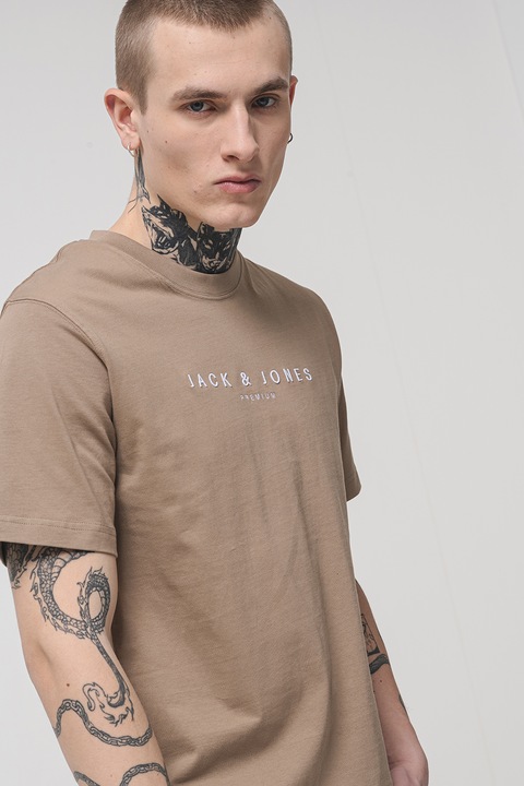 Jack & Jones, Póló logóval a mellrészén, Világosbarna