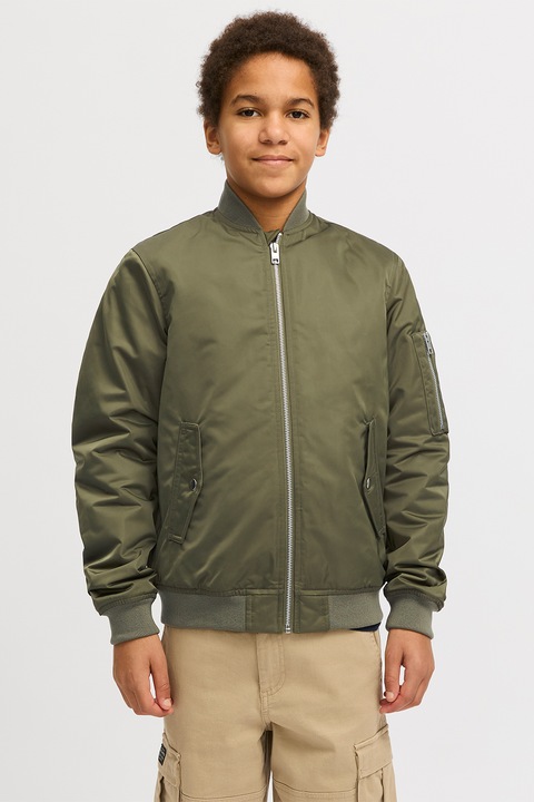 Jack & Jones, Jacheta regular fit cu buzunare, Verde masliniu, 176 CM