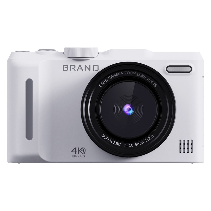 Camera ccd, 3inch, 18x, 4800w pixeli, rotatie 180°, 4K HD, stabilizare electronica, baterie 2000mah, memorie 32G, alb