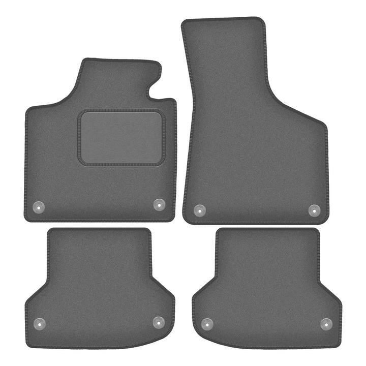 Set covorase auto, 4 bucati, presuri auto, pentru: Audi A3 8P (2003-2011) hatchback, sportback, decapotabila grafit, Wielganizator