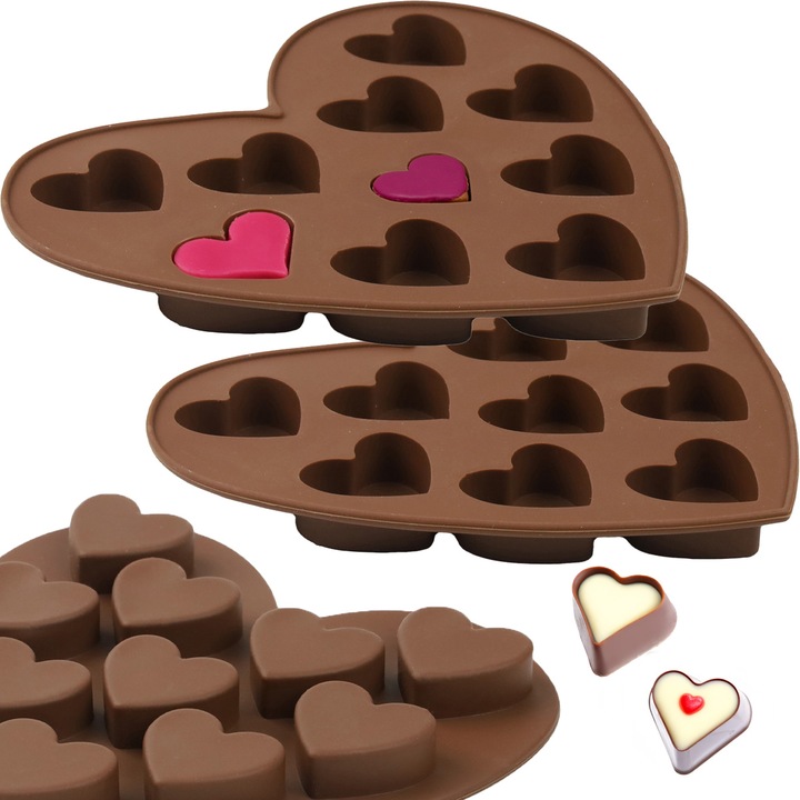 2 db szív alakú szilikon forma készlet, Karl Hausmann, 15x15cm