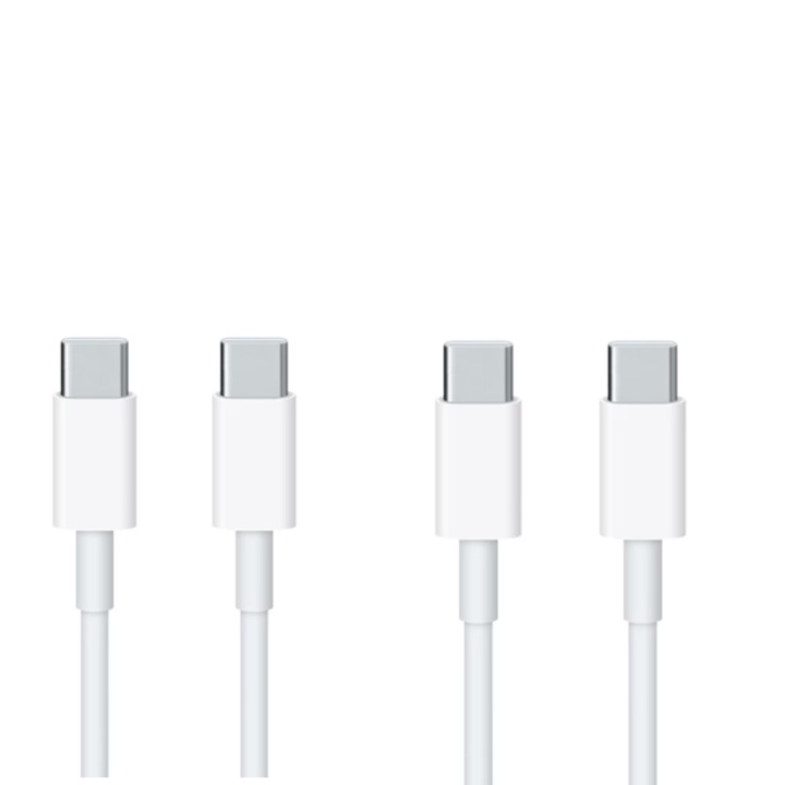 Set 2 buc Cabluri de date telefoane, Apple, USB C - USB C, 2m, 67w