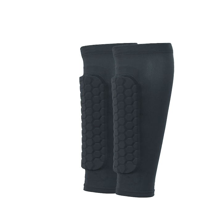 Aparatori pentru tibie, compresie pentru gambe, negru, marime XL, set 1 x pereche