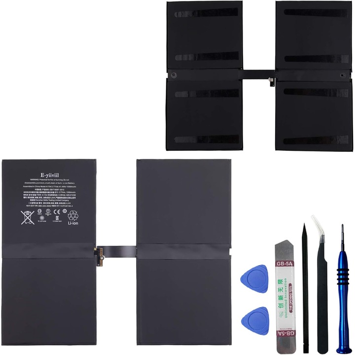 OEM Akkumulátor, Ipad Pro 12.9 (2017, 2. generáció), A1754 készülékhez, csereszerszámkészlettel, fekete
