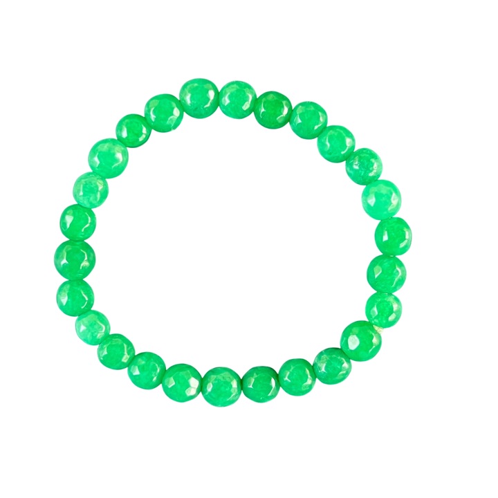 Bratara copii fatetata din Jad Verde, Druzy, pietre semipretioase, 6 mm